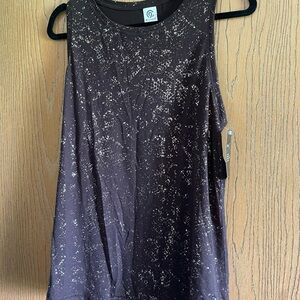 Champion Black and White Speckled Muscle Tee